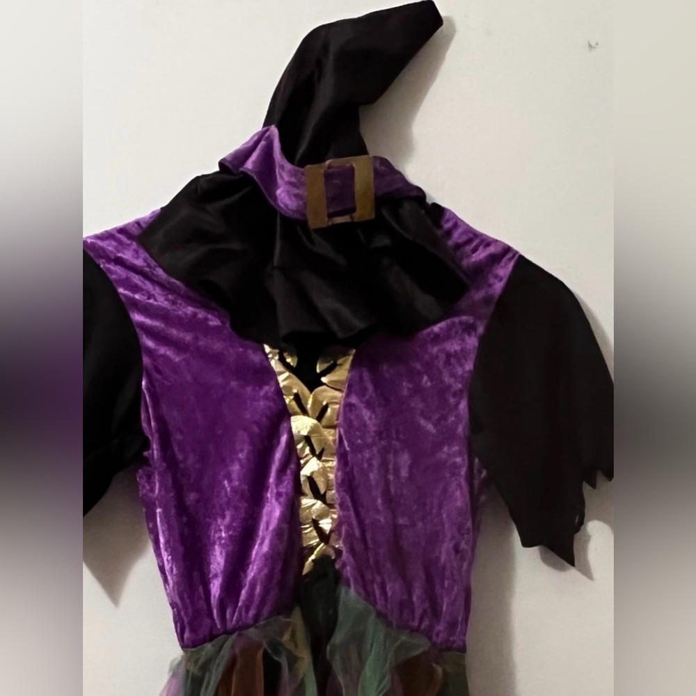 Witch Purple and Black Kids Costume